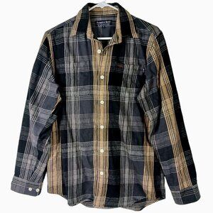 Acapulco Gold Mens Plaid Flannel Shirt Button Front Long Sleeve Size Small
